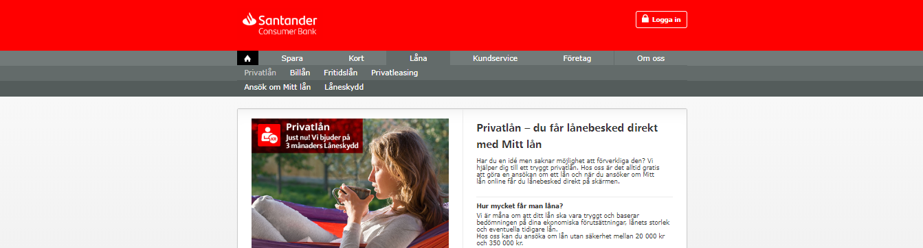 Santander lån - låna 350 000 kr låg ränta, utan säkerhet » Allalån.se